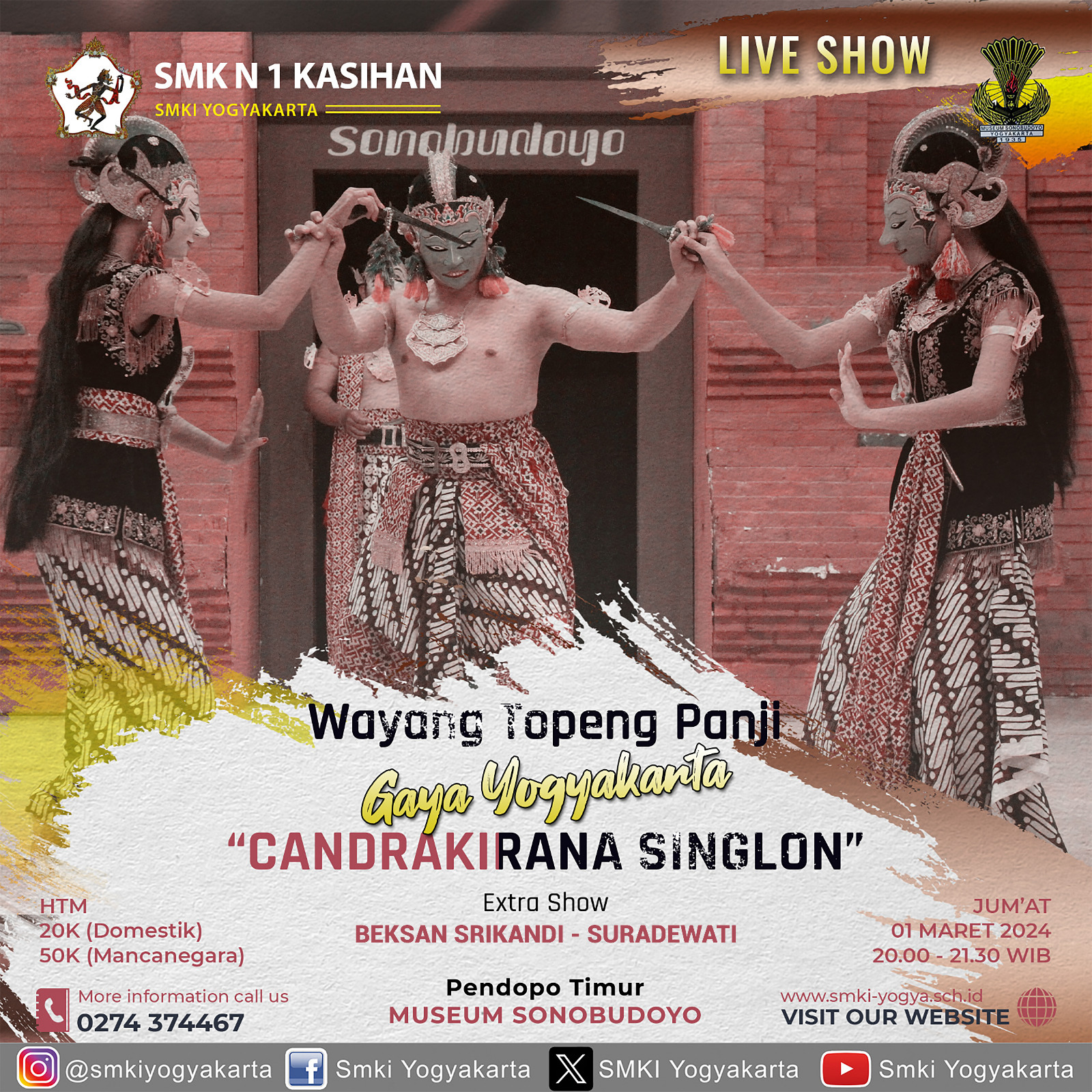 Live Show Wayang Topeng Panji Gaya Yogyakarta